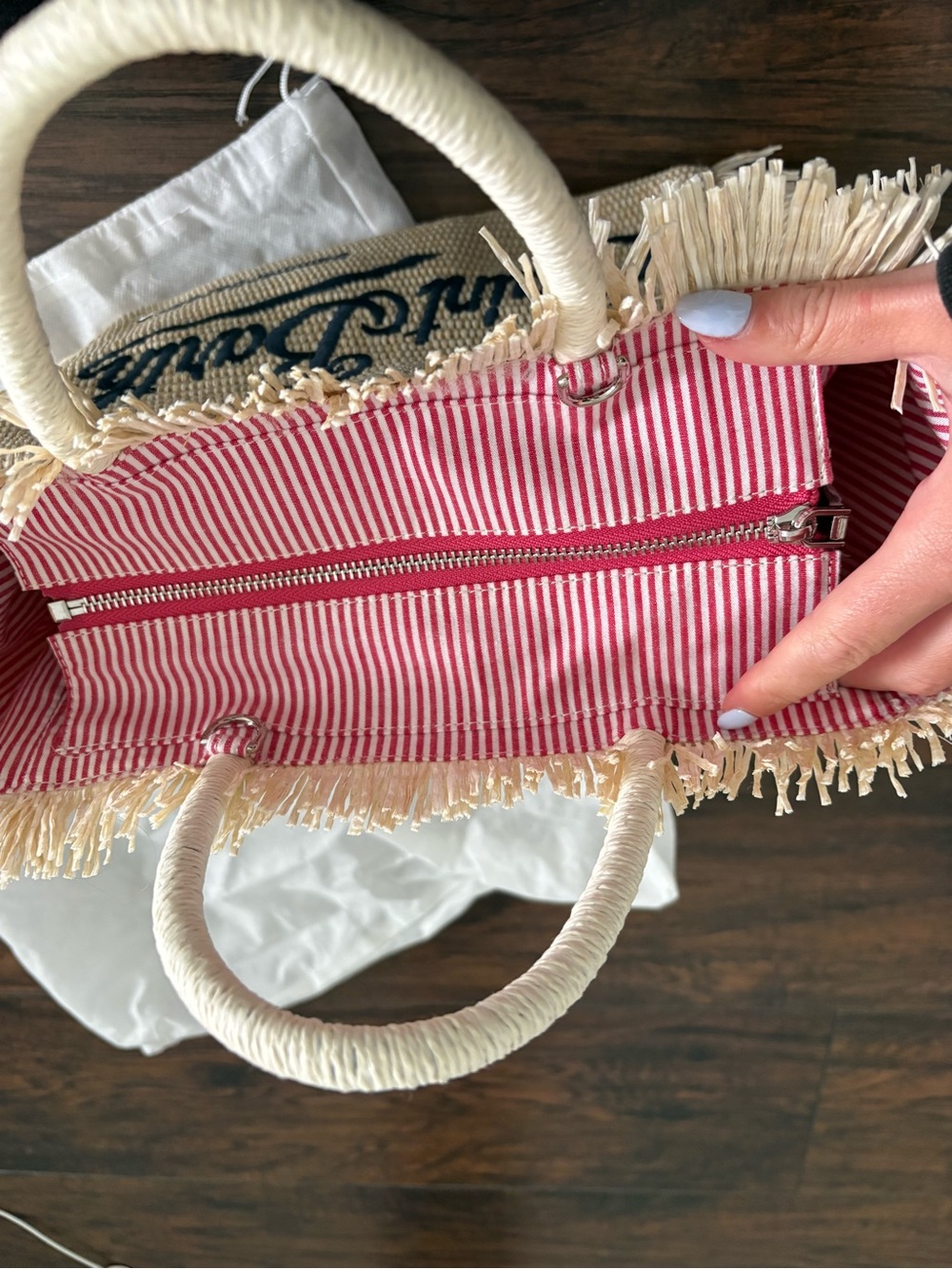Colette Straw-Effect Tote Bag in Natural - Picture 8 of 10